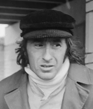 Jackie Stewart, three-time F1 champion, pictured during his Tyrrell-era dominance in the early 1970s.