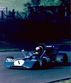 tyrrell f1 car driving on track